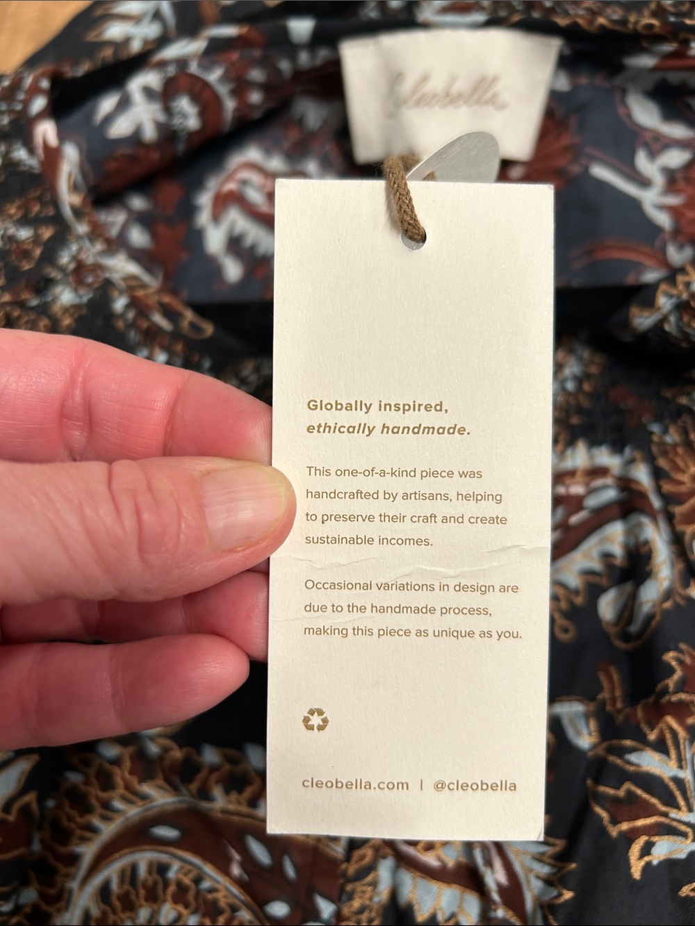 NWT Cleobella Jillian Blouse Organic Cotton Avalon Dark Paisley Ruffle Top M⁠ - Picture 7 of 16